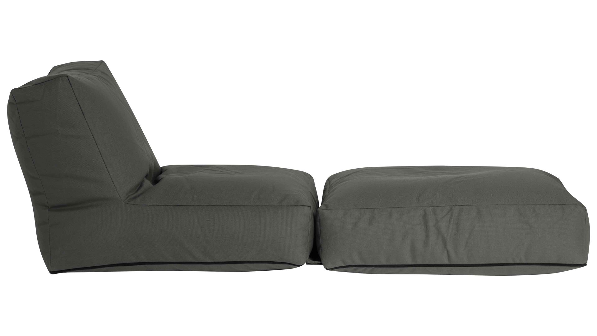 Sitzsack-Liege Magma sitting point aus Kunstfaser in Anthrazit SITTING POINT Sitzsack-Sessel twist outside anthrazitfarbene Outdoor-Kunstfaser - ca. 300 Liter