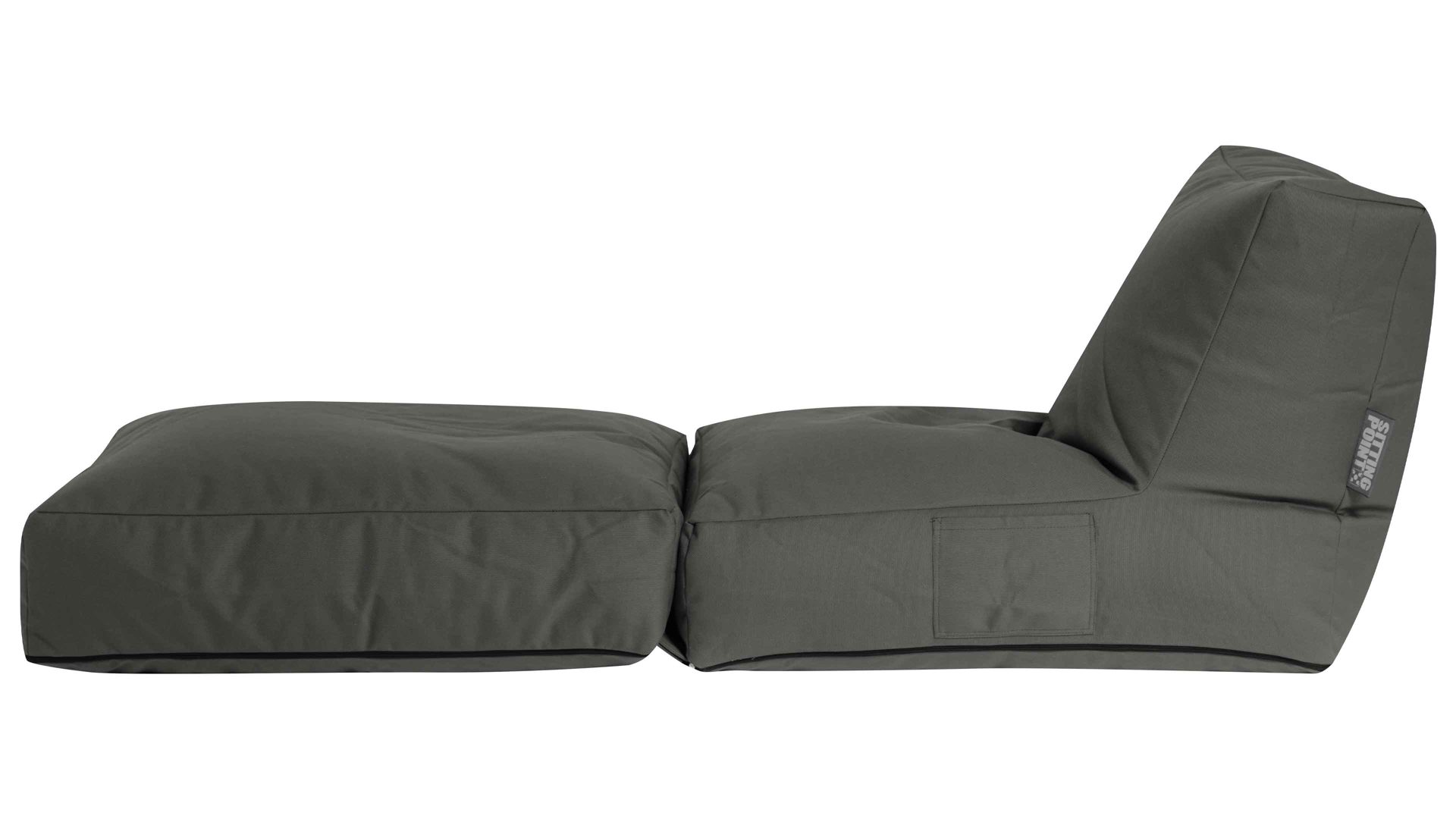 Sitzsack-Liege Magma sitting point aus Kunstfaser in Anthrazit SITTING POINT Sitzsack-Sessel twist outside anthrazitfarbene Outdoor-Kunstfaser - ca. 300 Liter