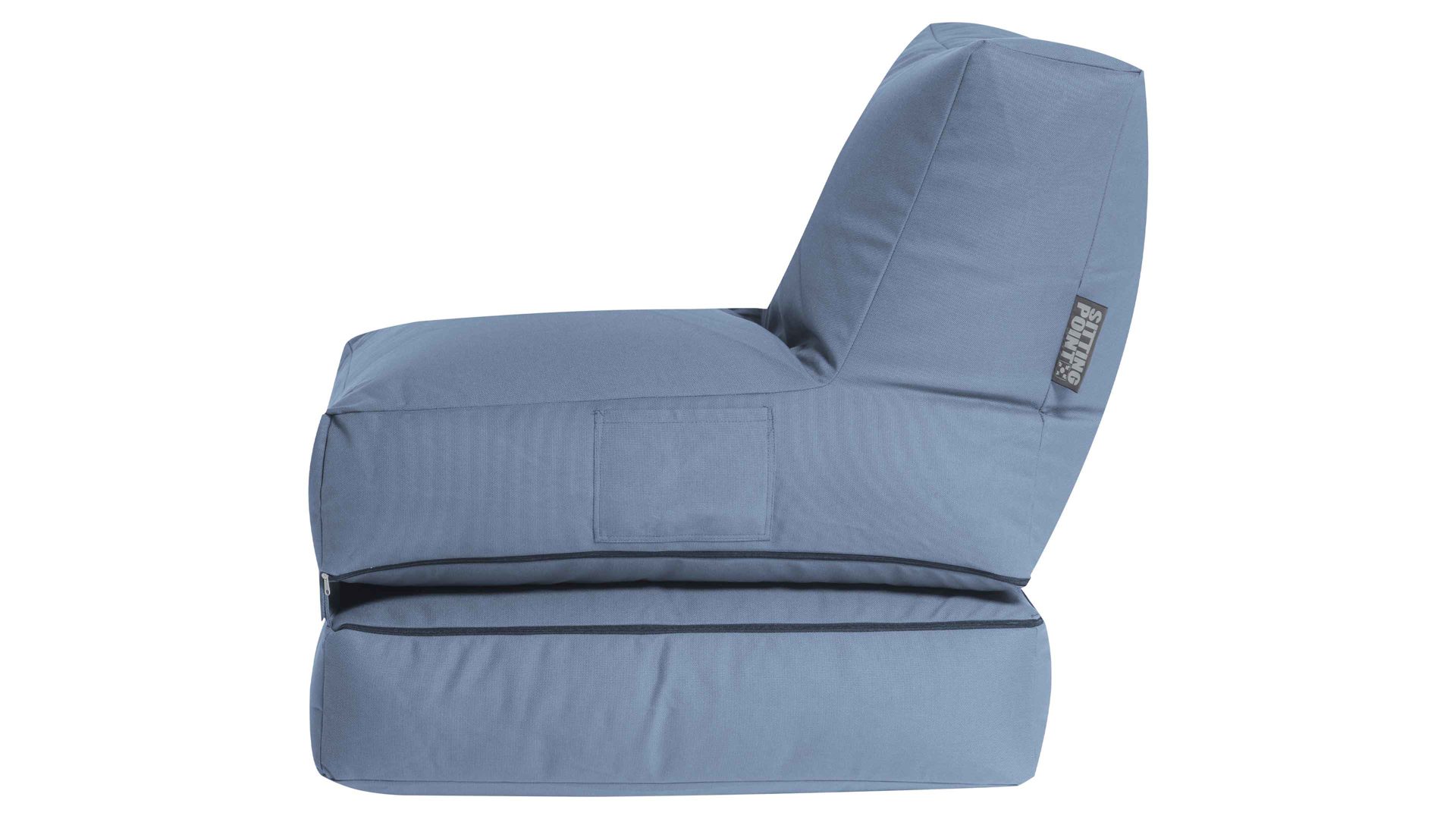 Sitzsack-Liege Magma sitting point aus Kunstfaser in Blau SITTING POINT Sitzsack-Sessel twist outside blaue Outdoor-Kunstfaser - ca. 300 Liter