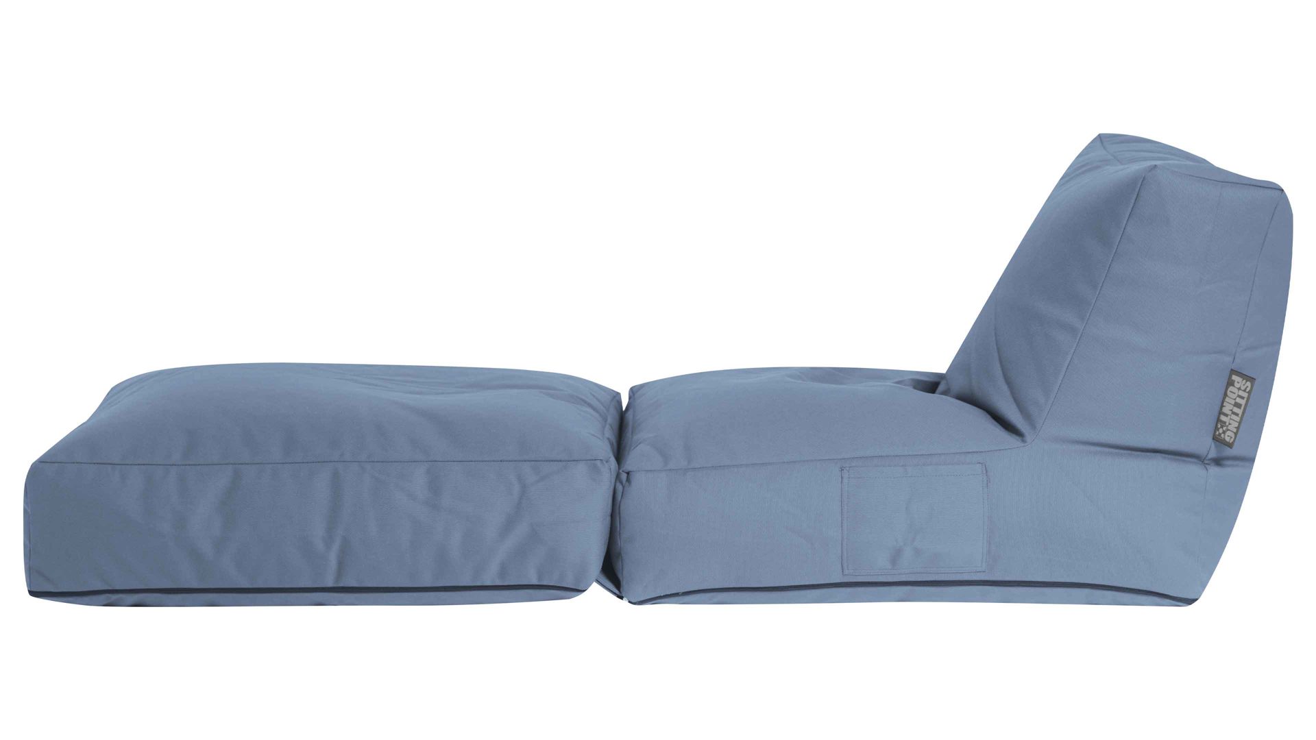 Sitzsack-Liege Magma sitting point aus Kunstfaser in Blau SITTING POINT Sitzsack-Sessel twist outside blaue Outdoor-Kunstfaser - ca. 300 Liter