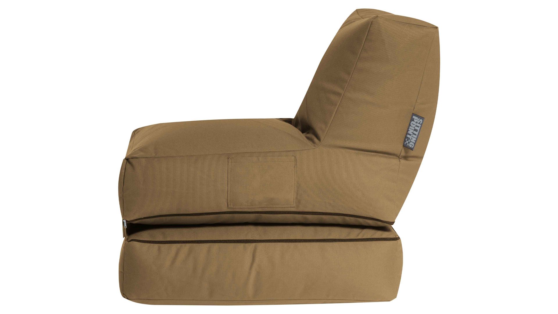 Sitzsack-Liege Magma sitting point aus Kunstfaser in Braun SITTING POINT Sitzsack-Sessel twist outside braune Outdoor-Kunstfaser - ca. 300 Liter