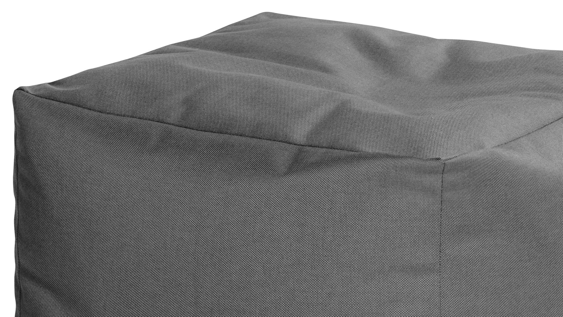 Sitzsack-Hocker Magma sitting point aus Kunstfaser in Anthrazit SITTING POINT Sitzsack-Hocker loft outside als Kleinmöbel anthrazitfarbene Outdoor-Kunstfaser – ca. 80 x 80 cm