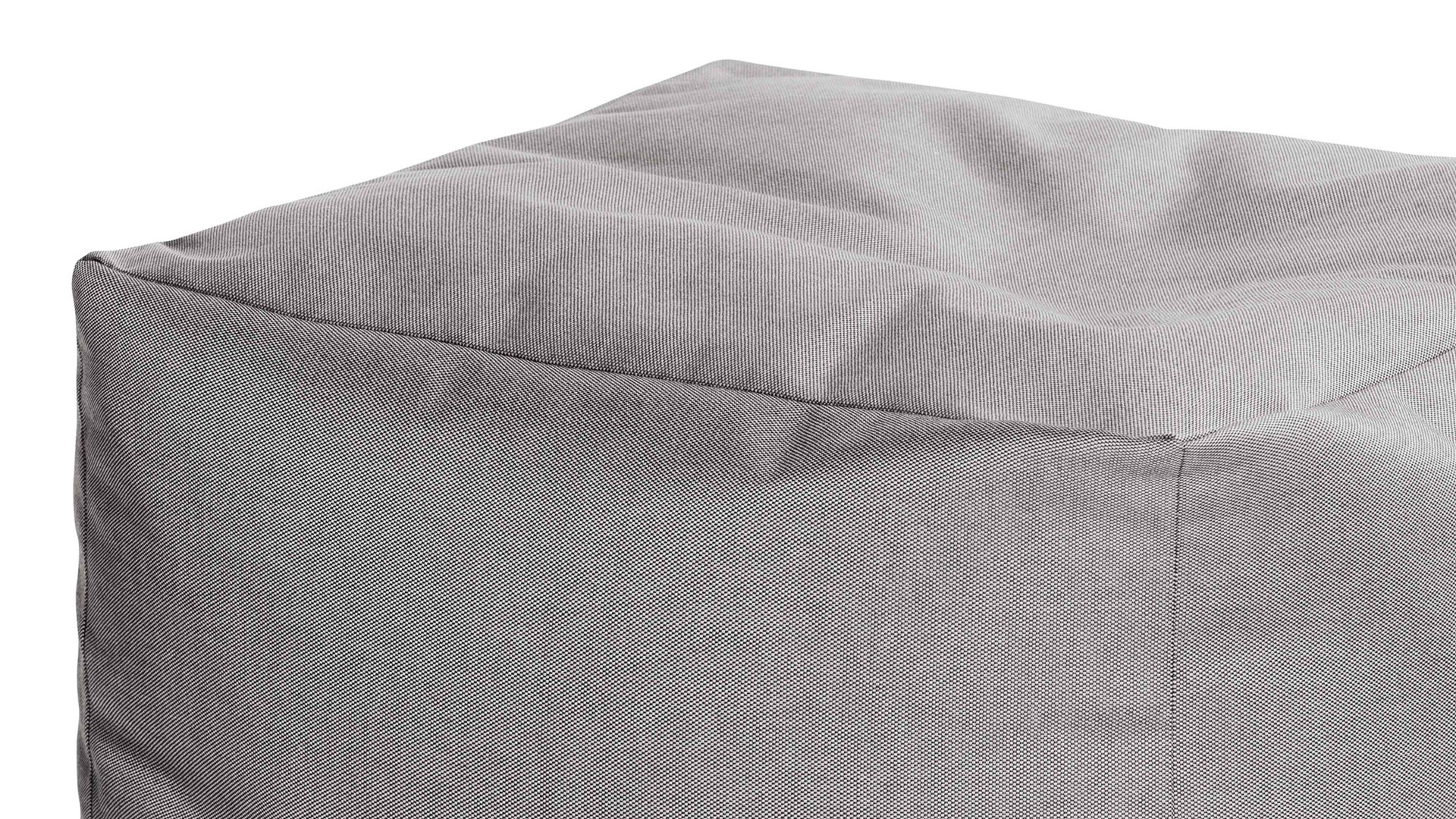 Sitzsack-Hocker Magma sitting point aus Kunstfaser in Hellgrau SITTING POINT Sitzsack-Hocker loft outside als Kleinmöbel graue Outdoor-Kunstfaser – ca. 80 x 80 cm