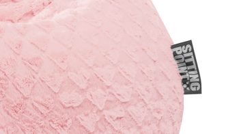 Standard-Sitzsack Magma sitting point aus Kunstfaser in Pastell SITTING POINT Plüsch-Sitzsack Fluffy Hearts L als Sitzmöbel roséfarbener Plüschbezug - ca. 120 Liter