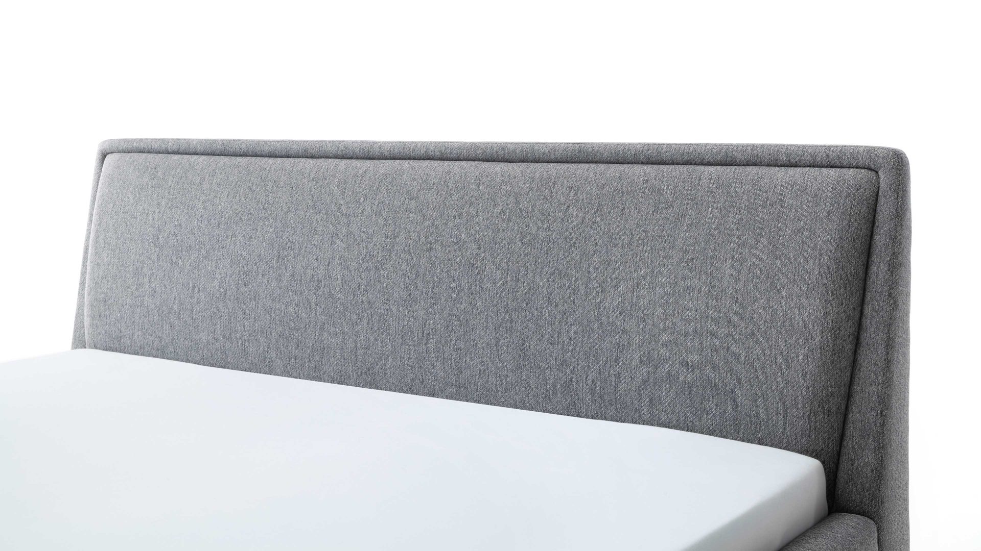 Bettgestell Meise.möbel aus Stoff in Grau Polsterbettgestell Frieda mit Bettkasten grauer Bezug Stelar 92 & eichefarbene Holzfüße - Liegefläche ca. 160 x 200 cm