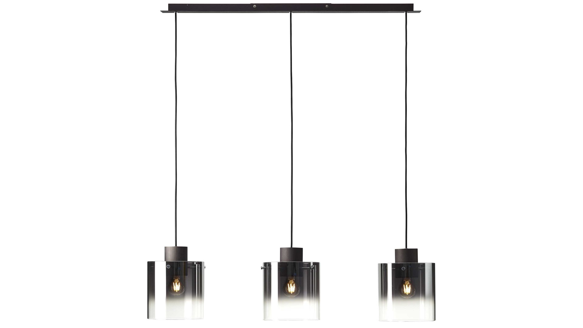 Pendelleuchte Brilliant aus Glas in Dunkelgrau Brilliant Pendelleuchte Beth Kaffee & Rauch - Breite ca. 90 cm