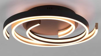 Deckenleuchte Trio lighting for you aus Metall in Schwarz Trio Deckenleuchte Caya Messingfarben  &  Schwarz  - Durchmesser ca. 50 cm