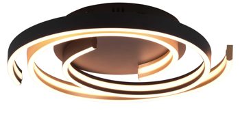 Deckenleuchte Trio lighting for you aus Metall in Schwarz Trio Deckenleuchte Caya Messingfarben  &  Schwarz  - Durchmesser ca. 50 cm