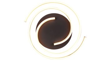 Deckenleuchte Trio lighting for you aus Metall in Schwarz Trio Deckenleuchte Caya Messingfarben  &  Schwarz  - Durchmesser ca. 50 cm