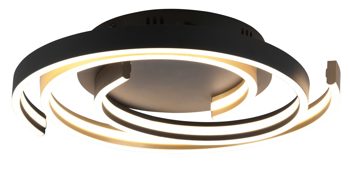 Deckenleuchte Trio lighting for you aus Metall in Schwarz Trio Deckenleuchte Caya Messingfarben  &  Schwarz  - Durchmesser ca. 50 cm