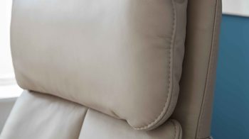 Relaxsessel comfortmaster besser sitzen, liegen, leben aus Leder in Hellgrau Comfortmaster CM-HU1157 - Relaxsessel B perlfarbenes LongLife-Leder Vivre - Ergonomie L