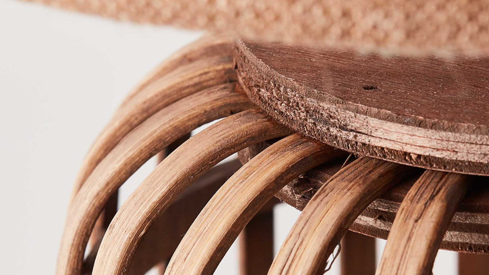 Tischleuchte Brilliant aus Textil in Natur Brilliant Tischleuchte Woodrow Bambus & Textil  - Höhe ca. 43 cm