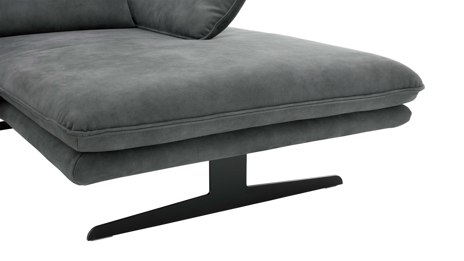 Ecksofa W.schillig i. i. aus Stoff in Dunkelgrau W.SCHILLIG Polsterserie Broadway - Ecksofa elephantgrauer Bezug V52 23 - Stellfläche ca. 291 x 164 cm