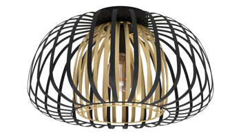 Deckenleuchte Eglo aus Metall in Schwarz EGLO Deckenleuchte Encinitos Schwarz & Messing- Durchmesser ca. 45 cm