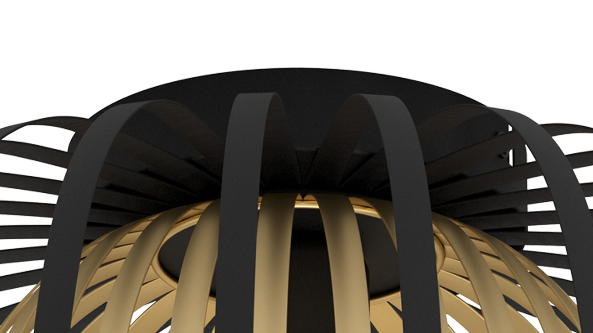 Deckenleuchte Eglo aus Metall in Schwarz EGLO Deckenleuchte Encinitos Schwarz & Messing- Durchmesser ca. 45 cm