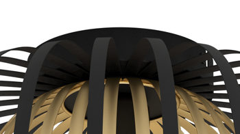 Deckenleuchte Eglo aus Metall in Schwarz EGLO Deckenleuchte Encinitos Schwarz & Messing- Durchmesser ca. 45 cm