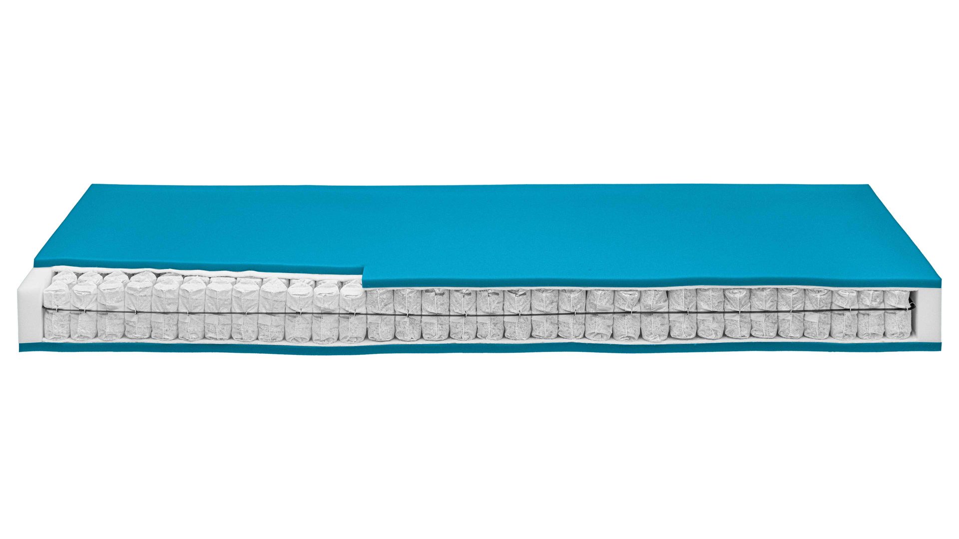 Federkernmatratze comfortmaster besser sitzen, liegen, leben aus Stoff in Weiß Comfortmaster Matratze Classic T H3, Taschenfederkern – Liegefläche ca. 180 x 220 cm