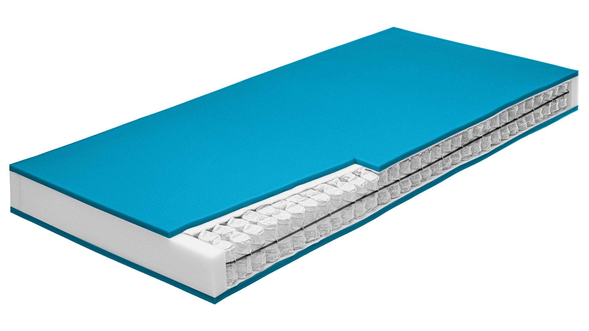 Federkernmatratze comfortmaster besser sitzen, liegen, leben aus Stoff in Weiß Comfortmaster Matratze Classic T H3, Taschenfederkern – Liegefläche ca. 90 x 210 cm