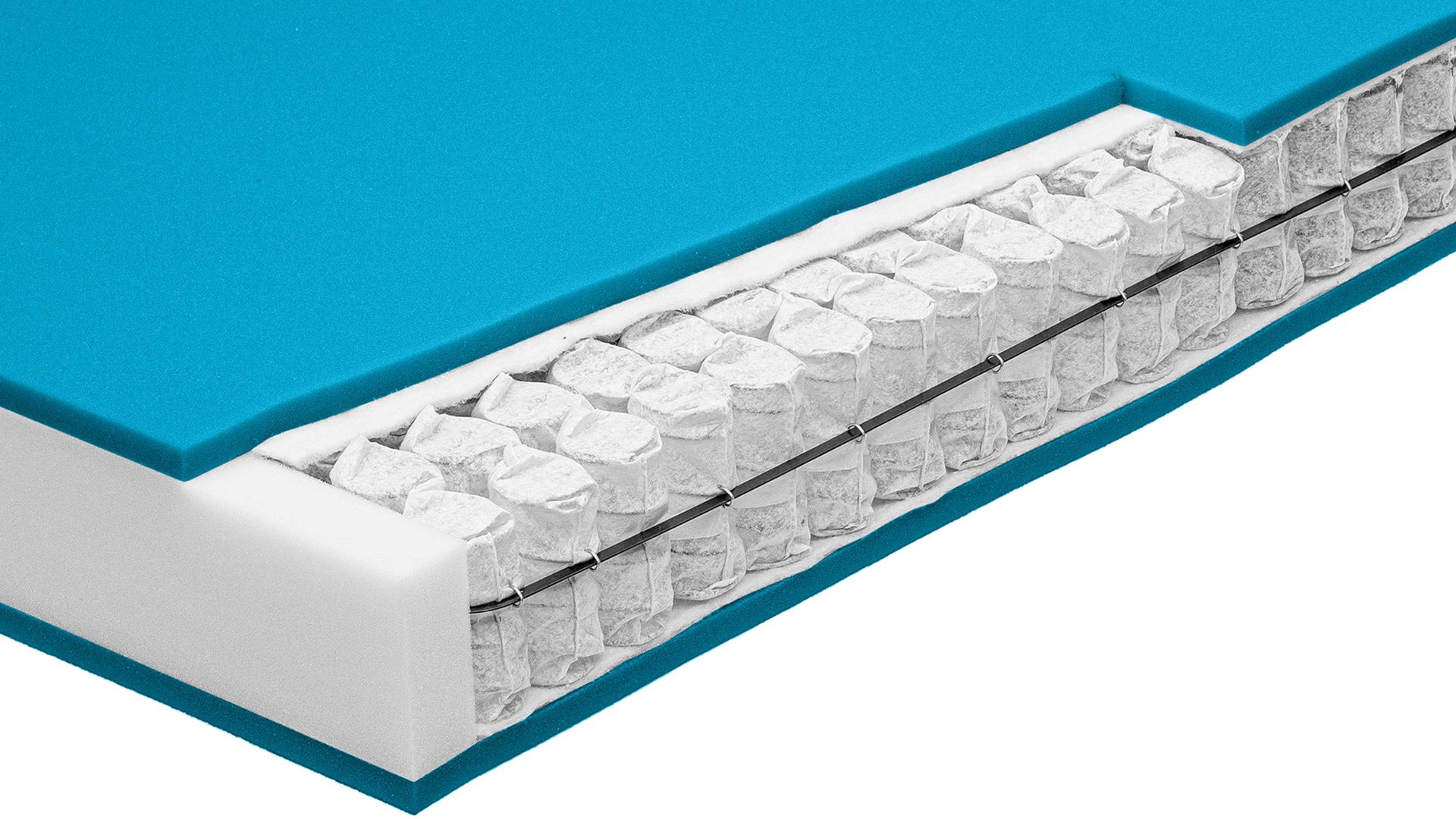 Federkernmatratze comfortmaster besser sitzen, liegen, leben aus Stoff in Weiß Comfortmaster Matratze Classic T H3, Taschenfederkern – Liegefläche ca. 90 x 180 cm