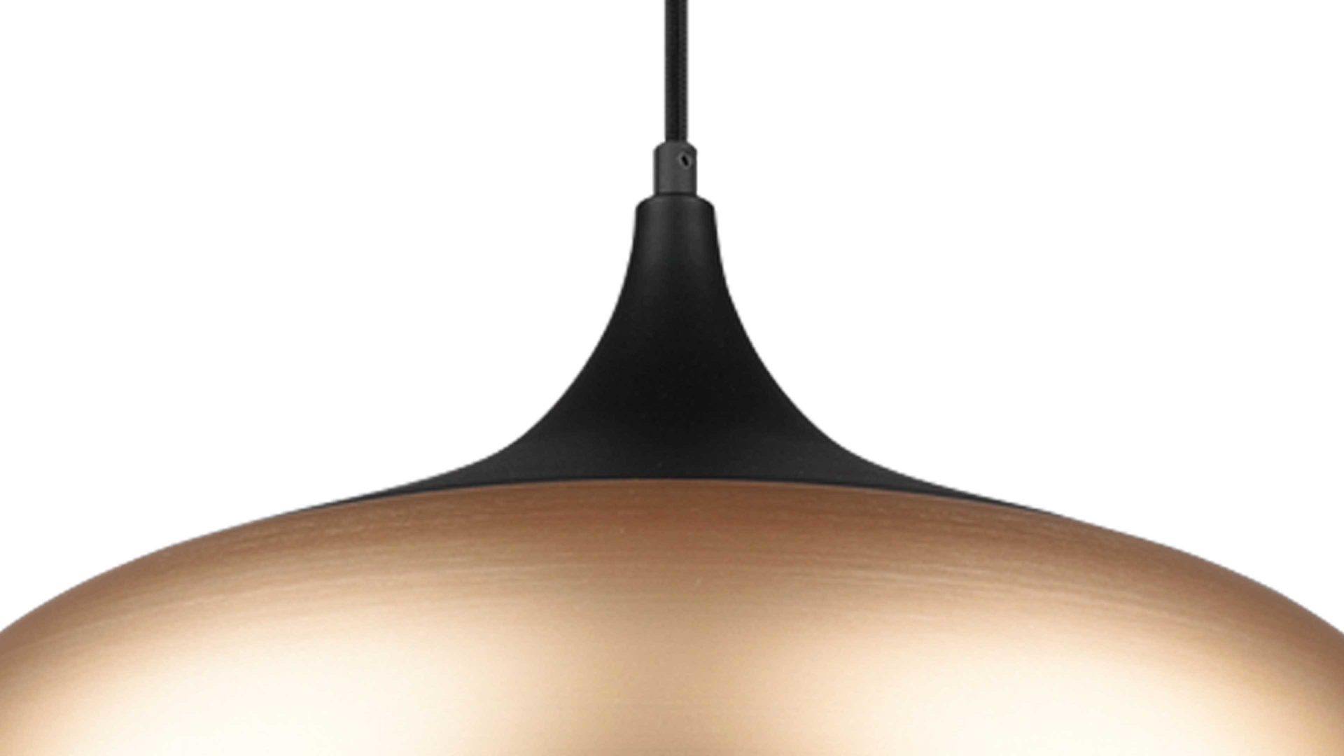 Pendelleuchte Trio lighting for you aus Metall in Messing Trio Pendelleuchte Chiron Messing &  Schwarz - Durchmesser ca. 45 cm