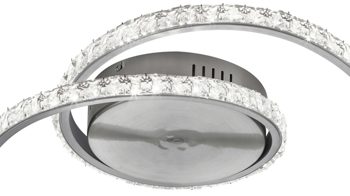 Deckenleuchte Reality leuchten aus Metall in Aluminium RL Deckenleuchte Rubin Aluminium & Acryl - Breite ca. 45 cm