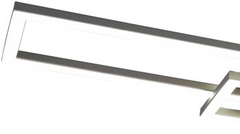 Deckenleuchte Reality leuchten aus Metall in Metallfarben RL Deckenleuchte Twister Nickel matt - Breite ca. 90 cm