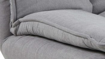 Schlafsofa Actona group aus Stoff in Hellgrau Schlafsofa Faith - Schlafcouch als vielseitiges Polstermöbel hellgrauer Stoffbezug Enjoy 21 & mattschwarzes Gestell