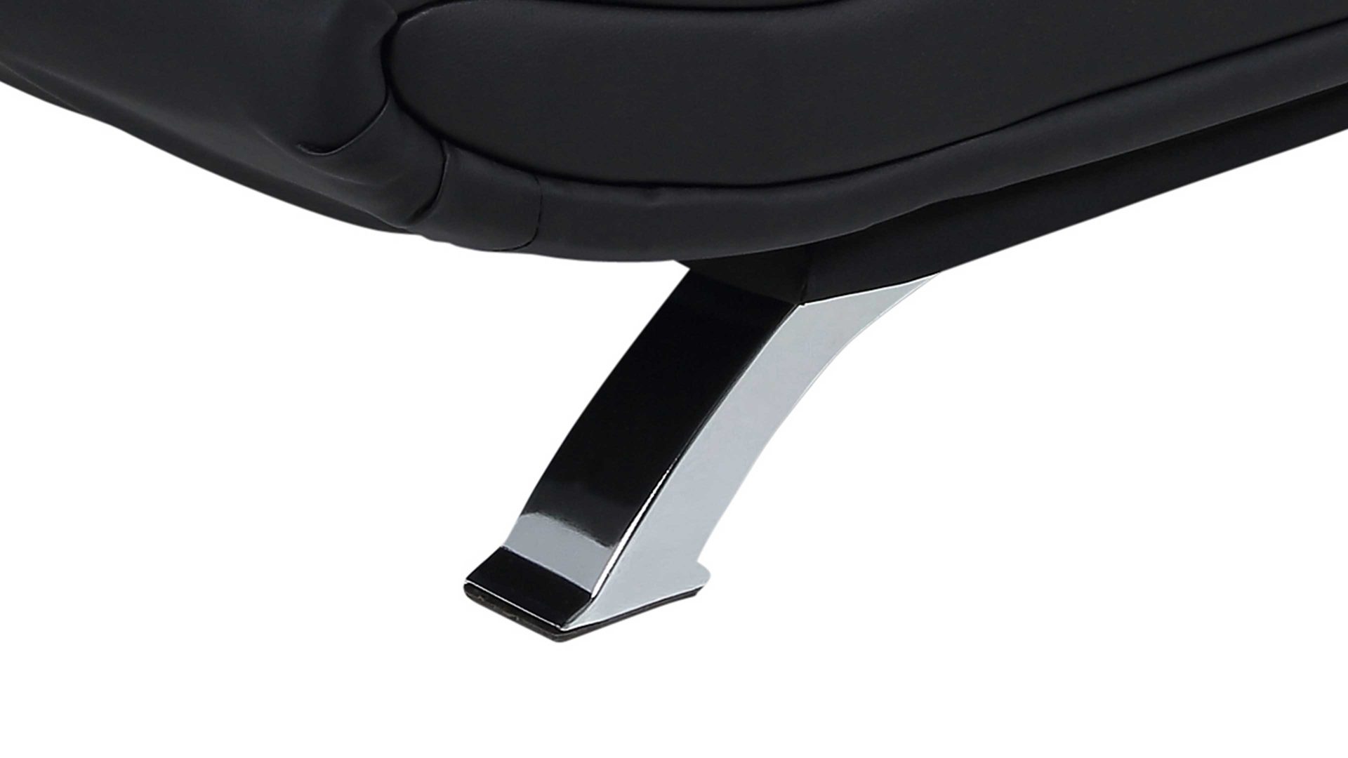 Schlafsofa Actona group aus Stoff in Schwarz Schlafsofa Faith - Schlafcouch als vielseitiges Polstermöbel schwarzes Kunstleder & Chromfüße