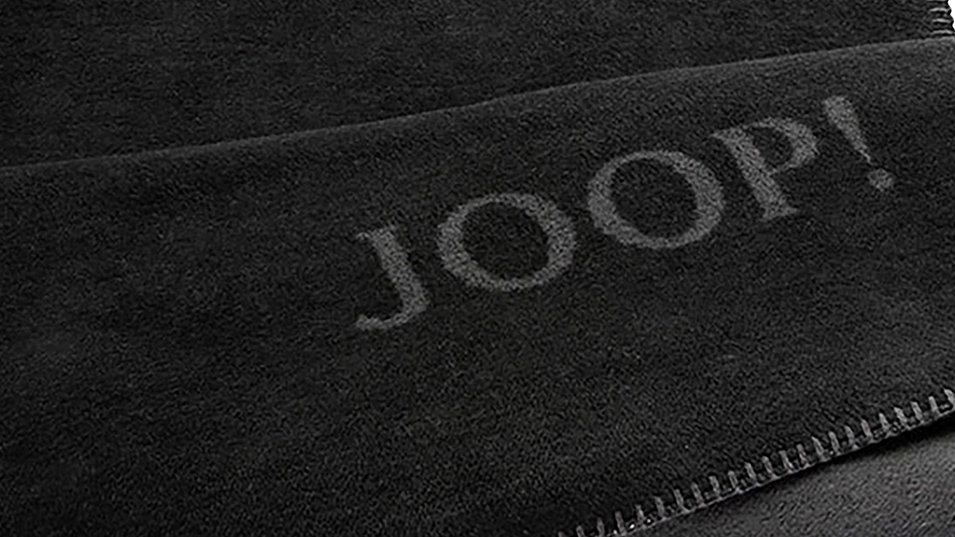 Wohndecke Biederlack® aus Stoff in Schwarz JOOP! Wohndecke Uni Doubleface Schwarz & Anthrazit – ca. 150 x 200 cm