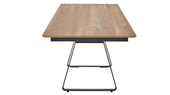 Esstisch Venjakob aus Holz in Holzfarben VENJAKOB Esstisch Russ ET312 Eiche Rustico hell geölt & matt Anthrazit - ca. 220 x 100 cm