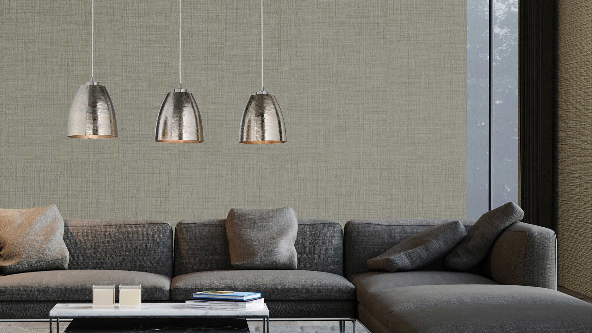 Pendelleuchte Fh fischer & honsel aus Metall in Nickel FH Shine Hängelampe Cannes Nickel – Länge ca. 107 cm