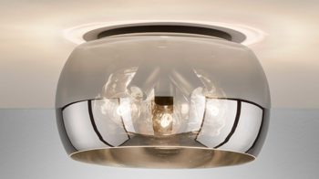 Deckenleuchte Fh fischer & honsel aus Glas in Dunkelgrau FH Deckenleuchte Dima Rauchglas - Durchmesser ca. 40 cm