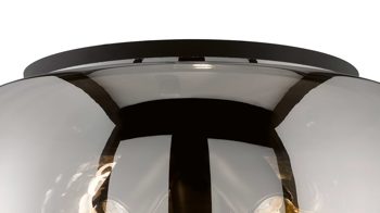 Deckenleuchte Fh fischer & honsel aus Glas in Dunkelgrau FH Deckenleuchte Dima Rauchglas - Durchmesser ca. 40 cm