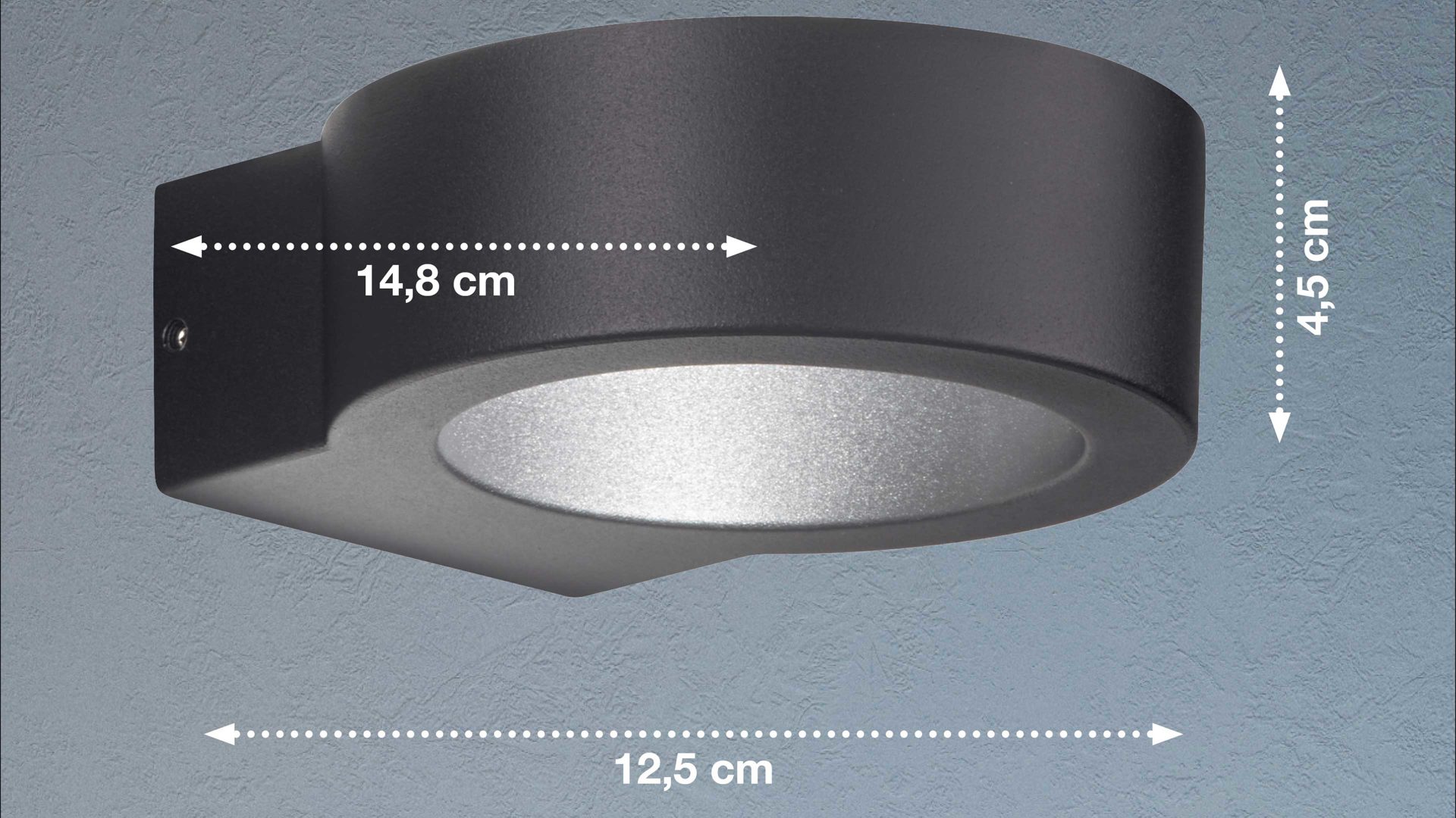 Wandleuchte Fh fischer & honsel aus Metall in Schwarz FH Außen-Wandleuchte Torres schwarzes Metall - ca. 13 x 15 cm
