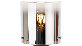 Tischleuchte Brilliant aus Glas in Dunkelgrau Brilliant Tischleuchte Beth Kaffee & Rauch - Höhe ca. 26 cm