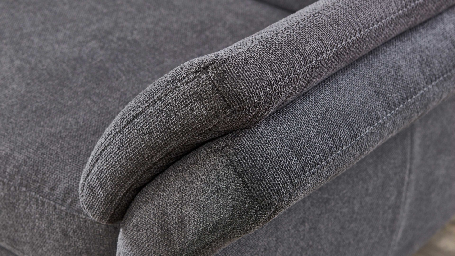 Zweisitzer OrthoSedis aus Stoff in Anthrazit Polsterprogramm OrthoSedis 4.0 - Zweisitzer mit Vorziehfunktion anthrazitfarbener Stoffbezug Sofia clean - Länge ca. 192 cm