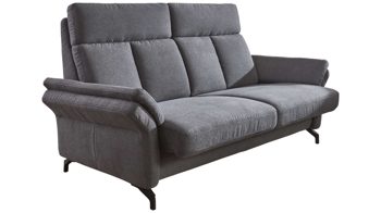 Zweisitzer OrthoSedis aus Stoff in Anthrazit Polsterprogramm OrthoSedis 4.0 - Zweisitzer mit Vorziehfunktion anthrazitfarbener Stoffbezug Sofia clean - Länge ca. 192 cm