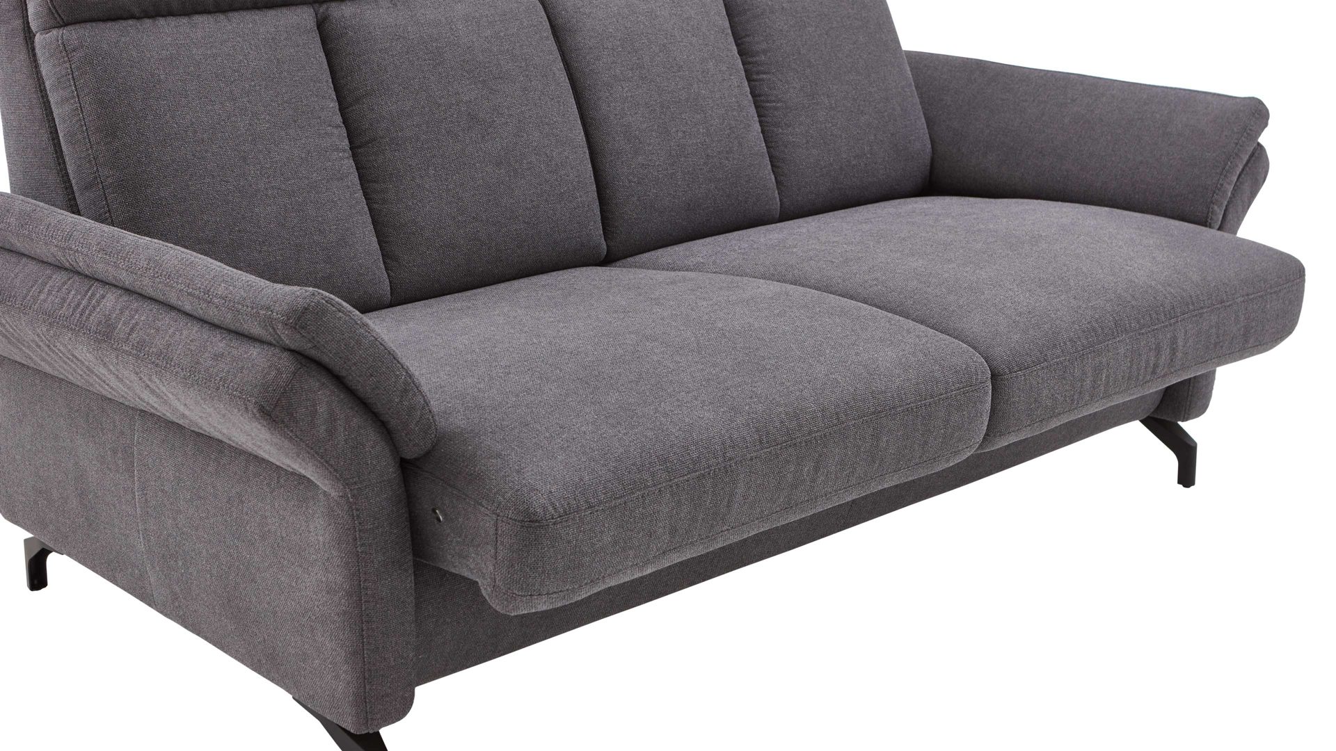 Zweisitzer OrthoSedis aus Stoff in Anthrazit Polsterprogramm OrthoSedis 4.0 - Zweisitzer mit Vorziehfunktion anthrazitfarbener Stoffbezug Sofia clean - Länge ca. 192 cm