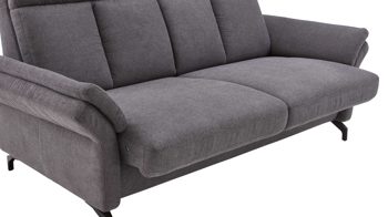 Zweisitzer OrthoSedis aus Stoff in Anthrazit Polsterprogramm OrthoSedis 4.0 - Zweisitzer mit Vorziehfunktion anthrazitfarbener Stoffbezug Sofia clean - Länge ca. 192 cm