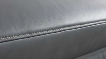 Ecksofa comfortmaster besser sitzen, liegen, leben aus Leder in Hellblau Comfortmaster Spektra 1267 - Ecksofa seefarbenes LongLife-Leder - Stellfläche ca. 289 x 243 cm