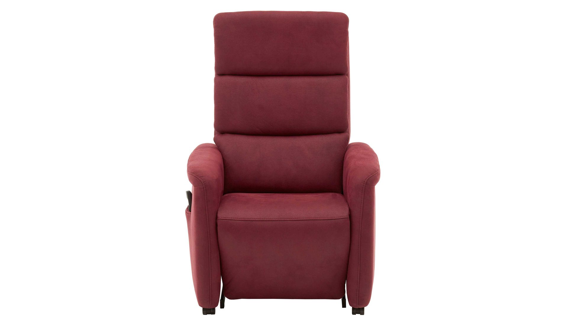 Relaxsessel OrthoSedis aus Kunstfaser in Rot OrthoSedis OS-HU1043 - Relaxsessel A8 mit Aufstehhilfe und Federkern weinrote Mikrofaser Deluxe - Ergonomie S