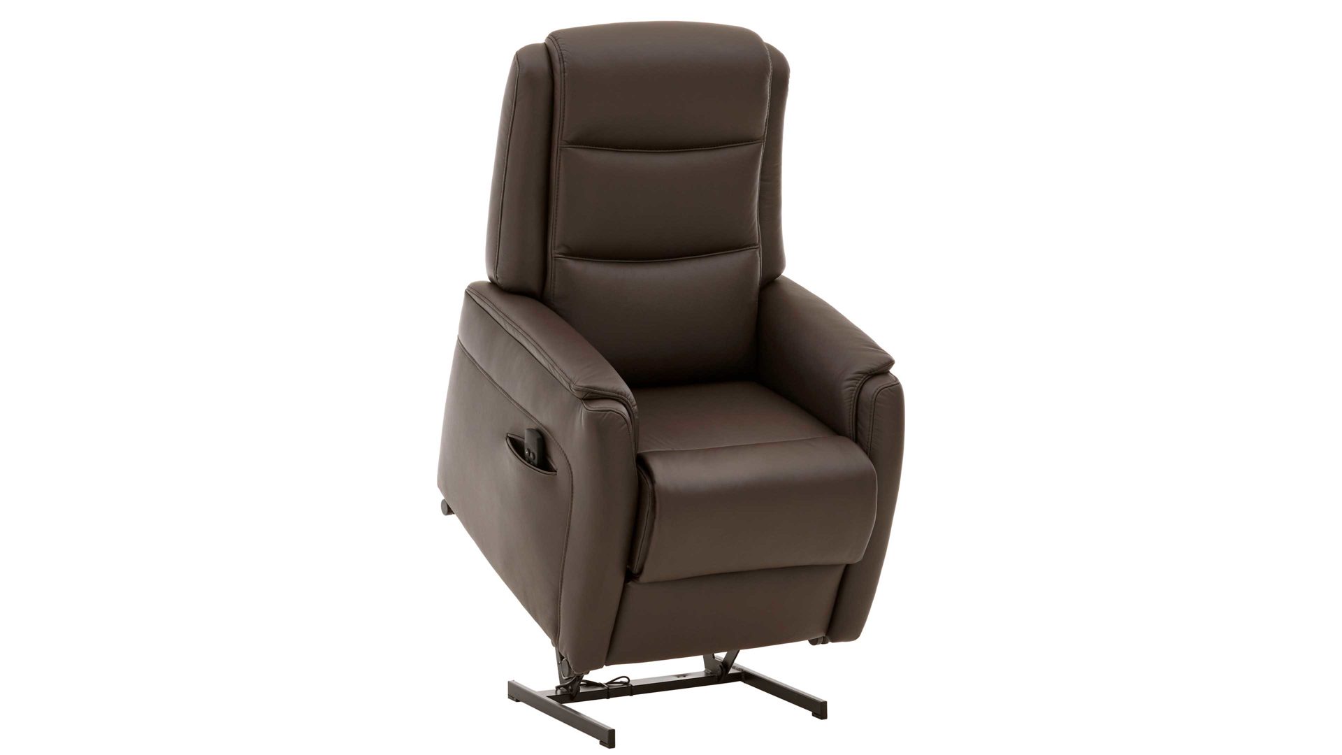 Fernsehsessel OrthoSedis aus Leder in Braun OrthoSedis OS-HU1111 - TV-Sessel A4 zwei Motoren - schokofarbenes Leder Torro