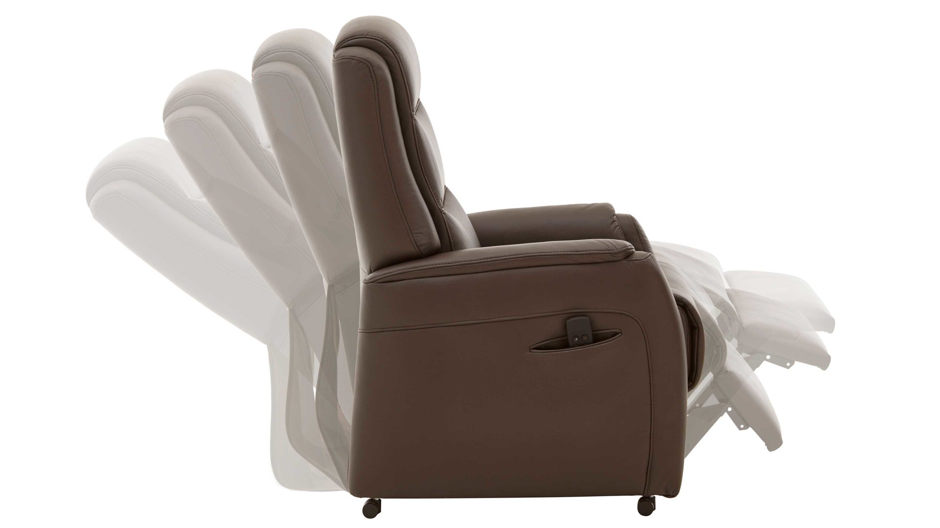 Fernsehsessel OrthoSedis aus Leder in Braun OrthoSedis OS-HU1111 - TV-Sessel A4 zwei Motoren - schokofarbenes Leder Torro