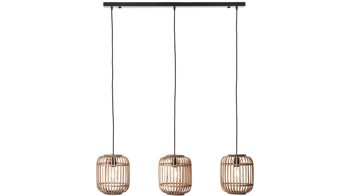 Pendelleuchte Brilliant aus Geflecht in Hellbraun Brilliant Pendelleuchte Woodrow hellbrauner Bambus - Breite ca. 105 cm