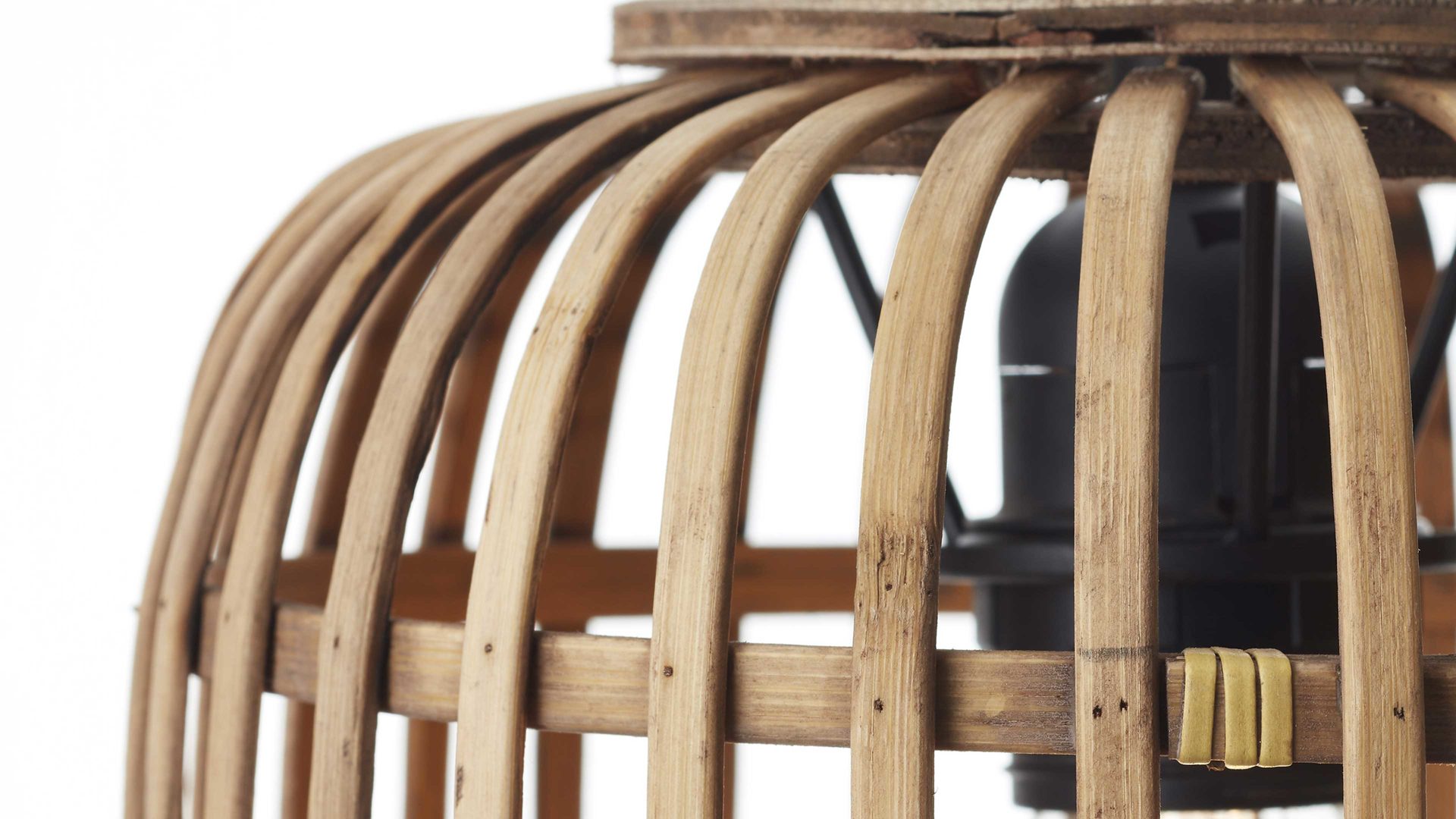 Pendelleuchte Brilliant aus Geflecht in Hellbraun Brilliant Pendelleuchte Woodrow hellbrauner Bambus - Breite ca. 105 cm