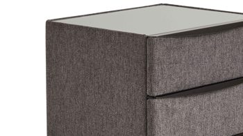 Nachtkommode comfortmaster besser sitzen, liegen, leben aus Stoff in Anthrazit Comfortmaster OC-BX21015 - Nachtkommode 67 anthrazitfarbener Stoffbezug Brego 321200 – drei Schubladen