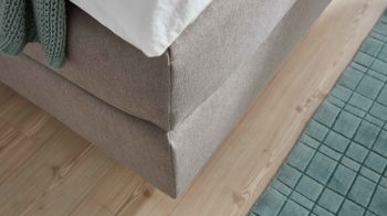 Boxspringbett comfortmaster besser sitzen, liegen, leben aus Stoff in Grau Comfortmaster OC-BX21014 - Boxspringbett granitfarbene Mikrofaser Nele 432002 – Liegefläche ca. 180 x 200 cm
