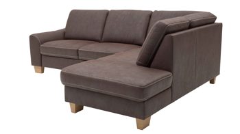 Ecksofa modulmaster aus Stoff in Dunkelbraun Modulmaster MM-ZE1037 - Ecksofa moccafarbene Mikrofaser Taurus - Stellfläche ca. 248 x 200 cm