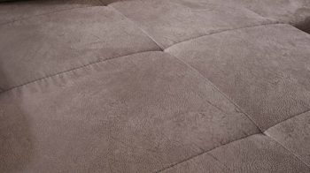 Funktionshocker modulmaster aus Stoff in Grau Modulmaster MM-MP1139 - XXL-Funktionshocker graue Mikrofaser Saddle & glänzende Metallfüße - ca.  129 x 64 cm