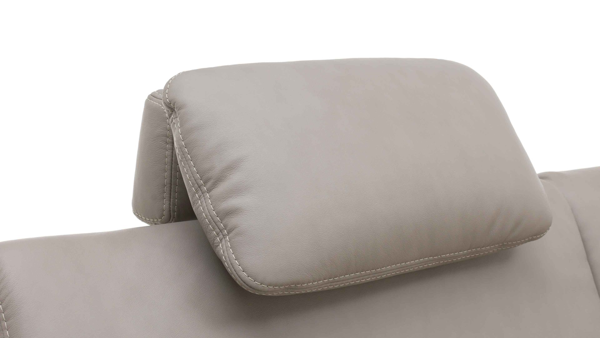 Kopfstütze modulmaster aus Leder in Hellgrau Modulmaster MM-PN1102 - Premiumkopfstütze granitfarbenes Leder Torro - ca. 50 x 28 cm